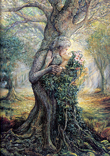 "The Dryad and the Tree Spirit", by Josephine Wall